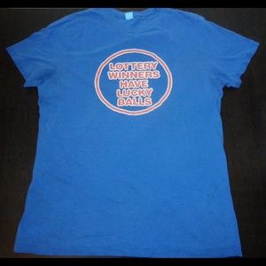 Men's Hollister Distressed T-Shirt - L - Lottery Winners Have Lucky Balls